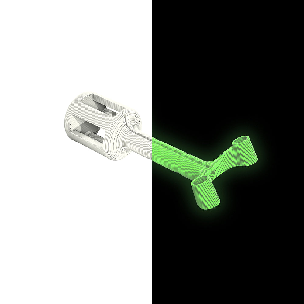 DJI O3 AirUnit Antenna Mount 3D Printed TPU Neon Yellow Transparent