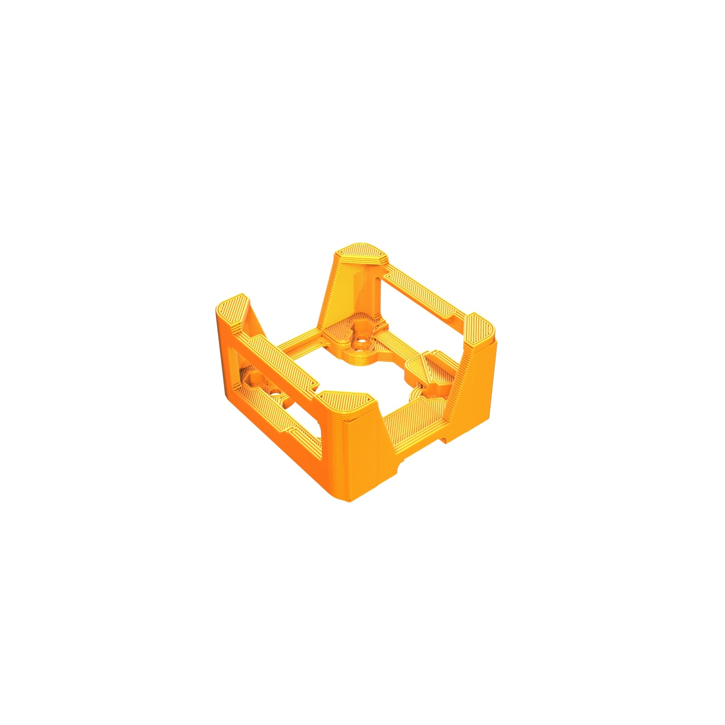 FPV DJI O3 20x20 and 25.5x25.5 Mounting Adapter Case 3D Printed TPU Orange