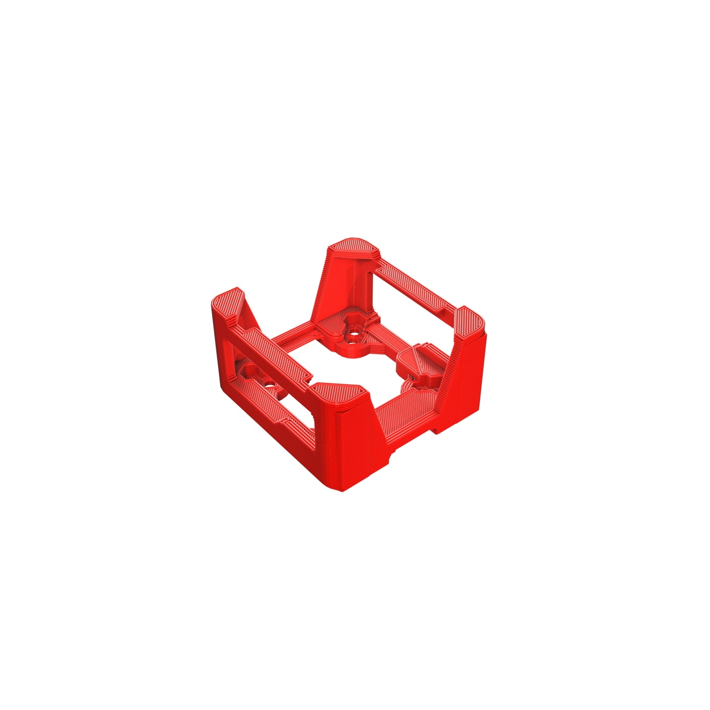 FPV DJI O3 20x20 and 25.5x25.5 Mounting Adapter Case 3D Printed TPU Black Red