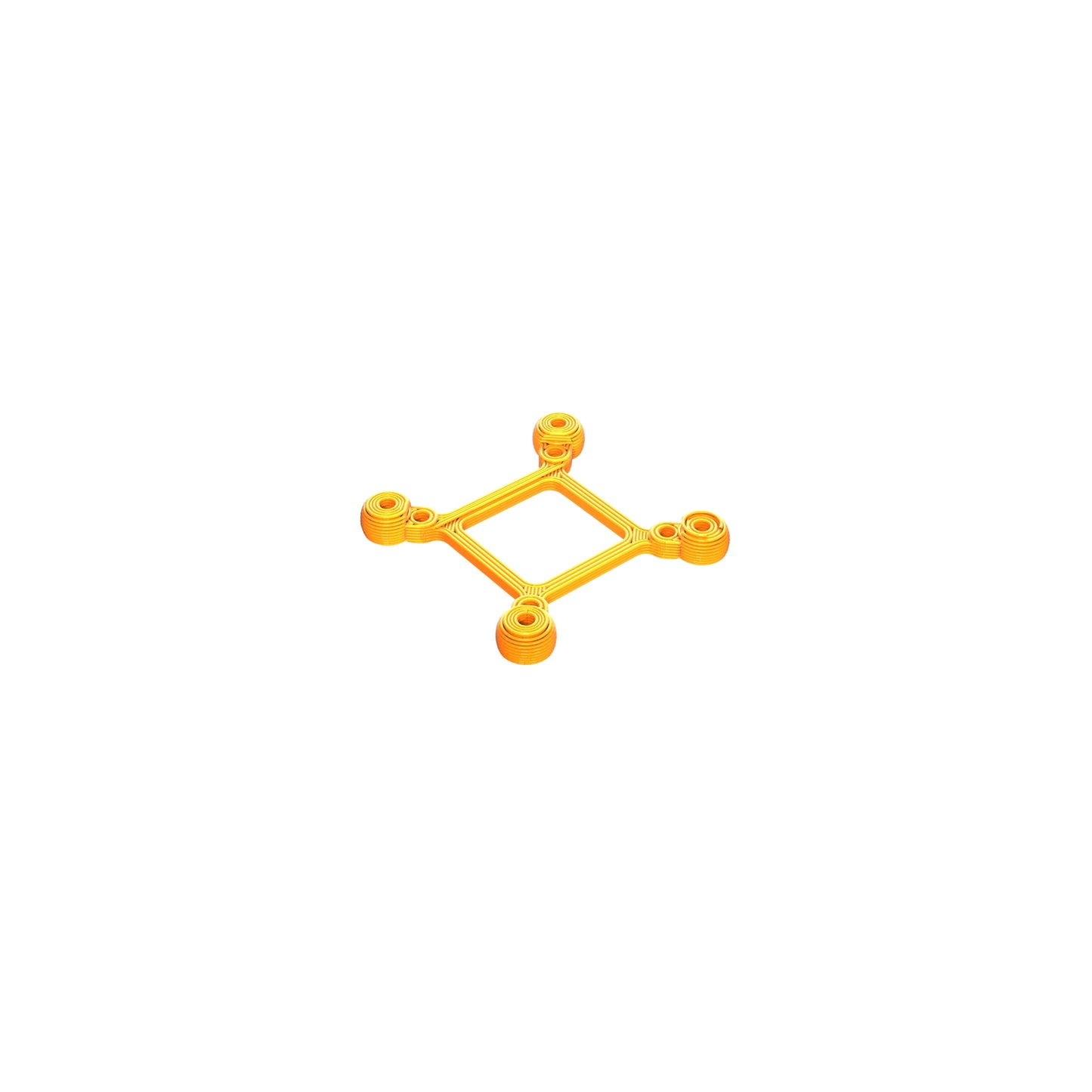 DJI O3 20x20 Mounting Adapter TPU 3D Printed Orange