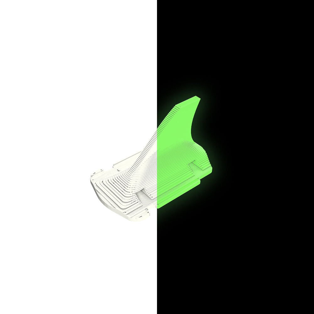 FPV DRone Turtle Mode Shark Fin 3D Printed TPU Accessory Part Glow in the Dark