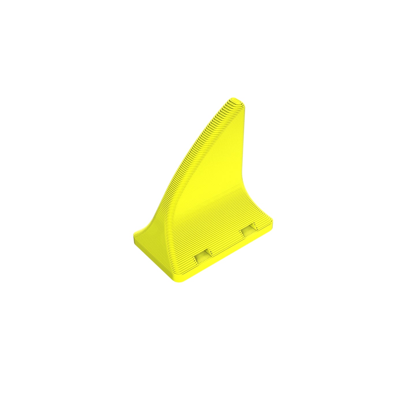 FPV Drone 3D Printed Accessory Shark Fin TPU Turtle Mode Neon Yellow