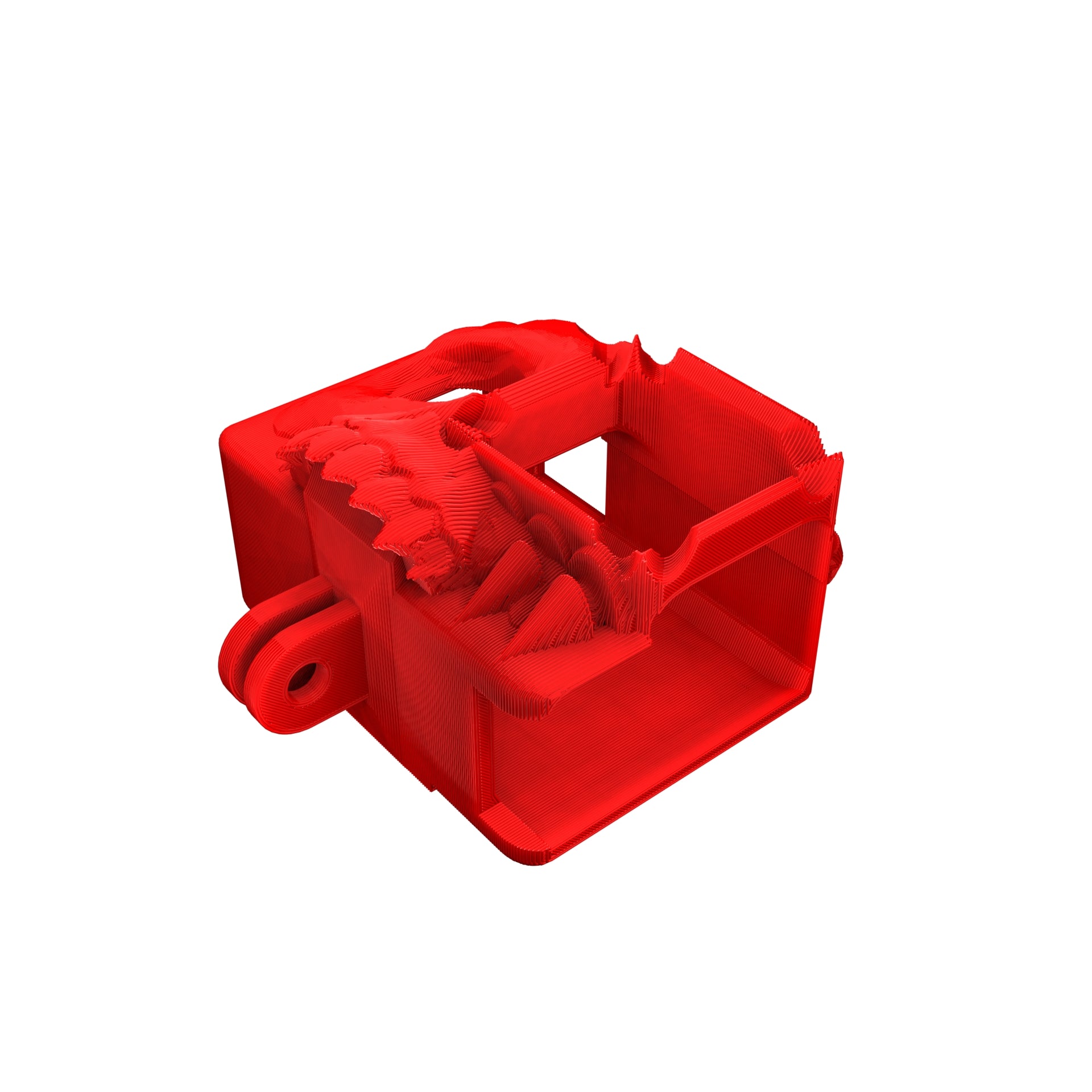GoPro 5 6 7 Hero Black Skull Case Red FPV Camera Case Mount