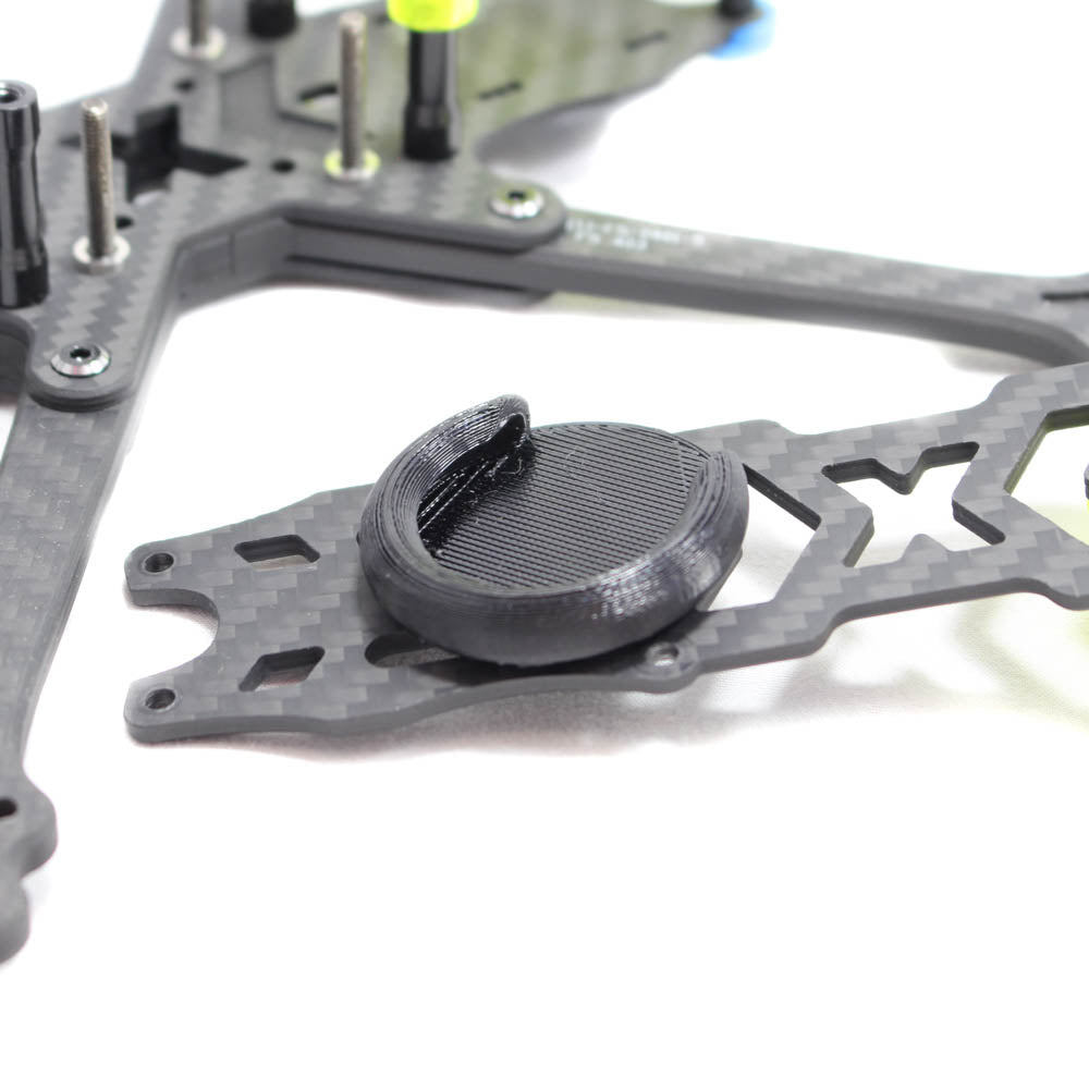 fpv drone apple airtag flat mount black on the drone