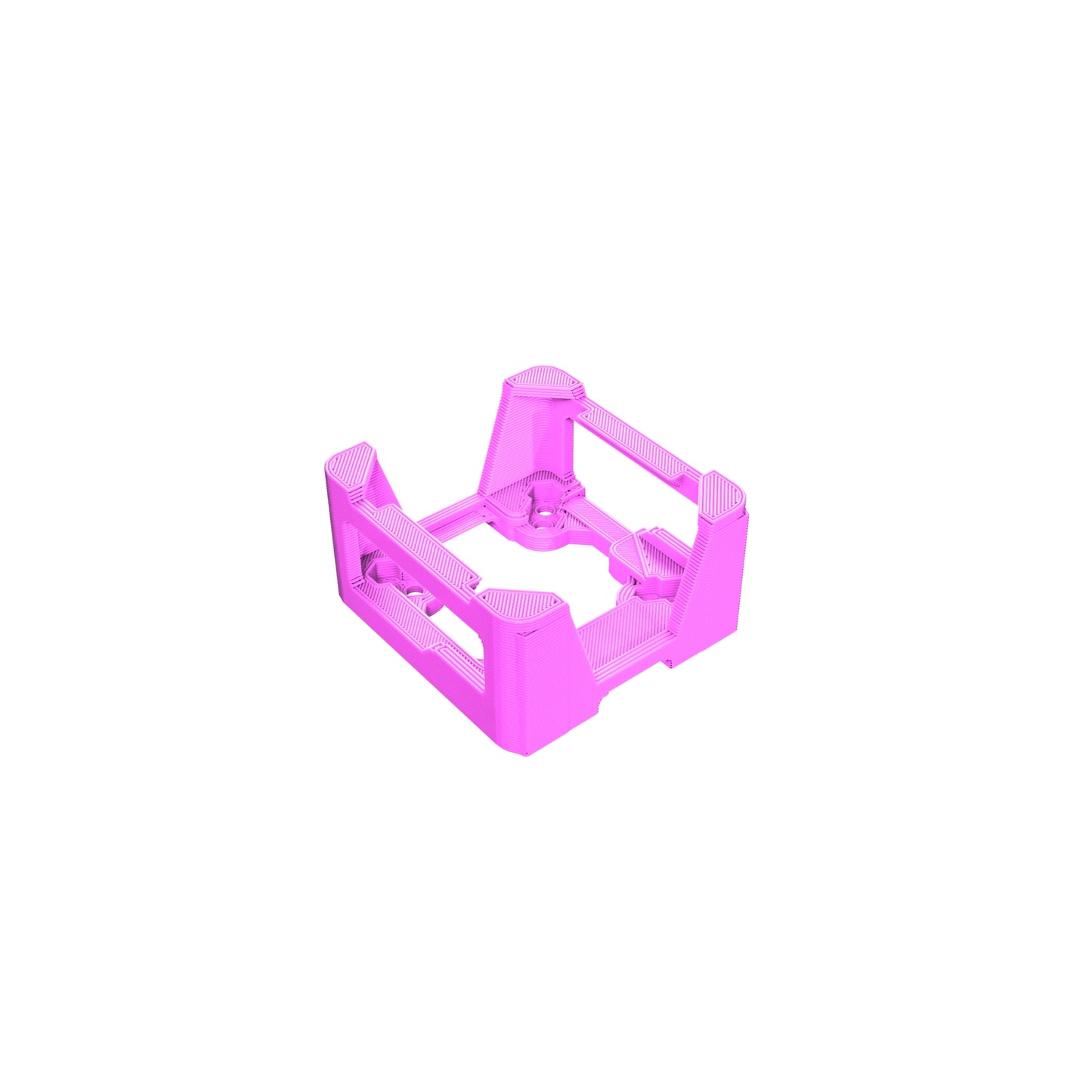 FPV DJI O3 20x20 and 25.5x25.5 Mounting Adapter Case 3D Printed TPU Pink