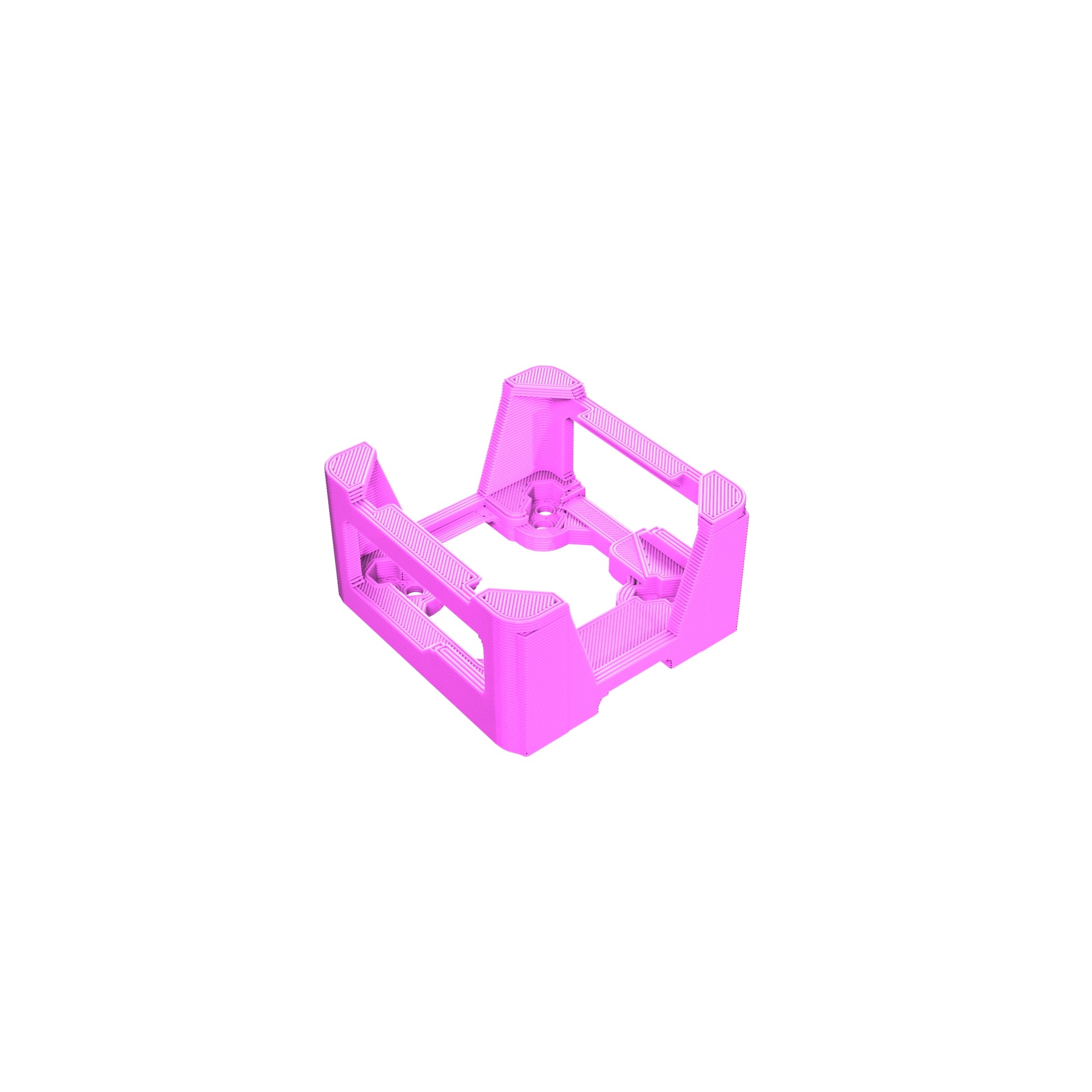 FPV DJI O3 20x20 and 25.5x25.5 Mounting Adapter Case 3D Printed TPU Pink
