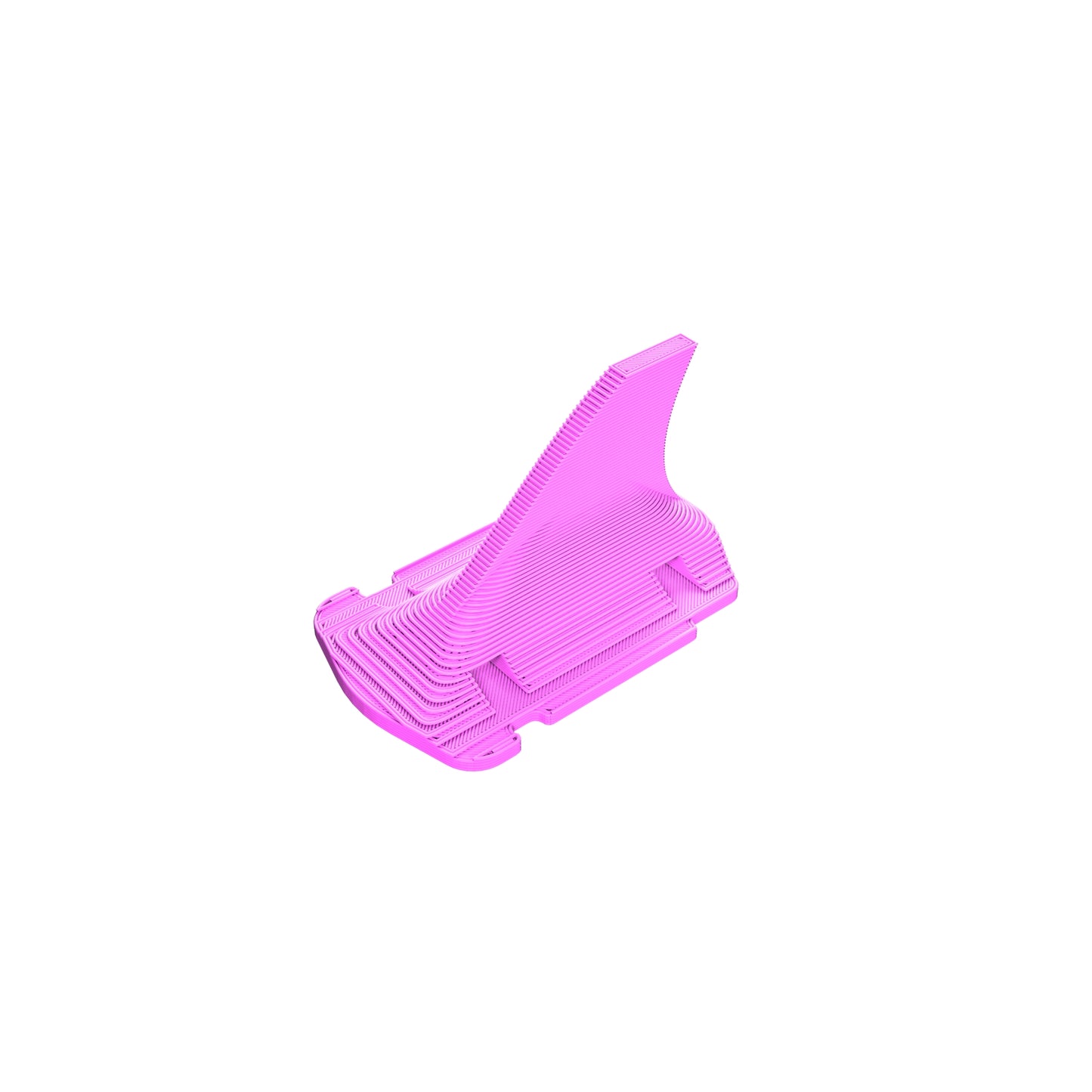 FPV DRone Turtle Mode Shark Fin 3D Printed TPU Accessory Part Pink