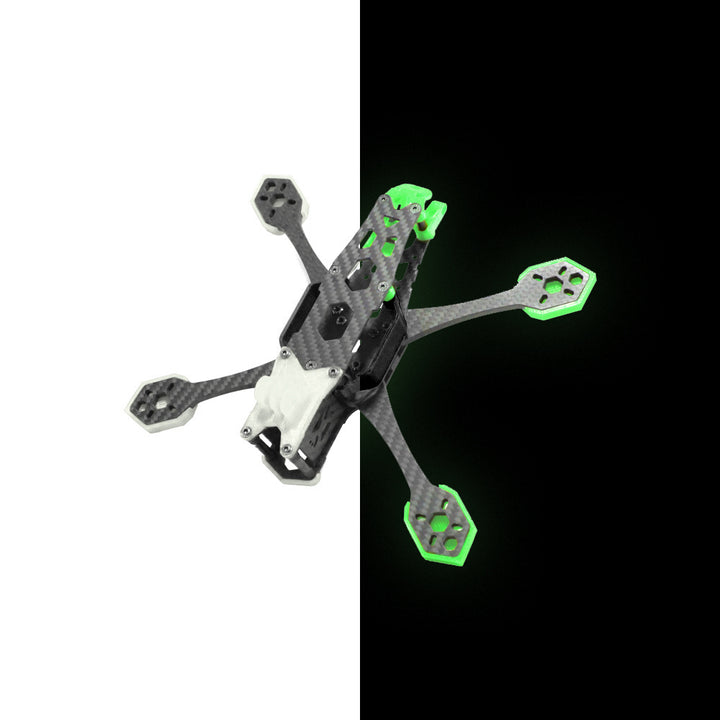 Lumenier QAV-S 5" Camera Mount transparent glow in the dark TPU