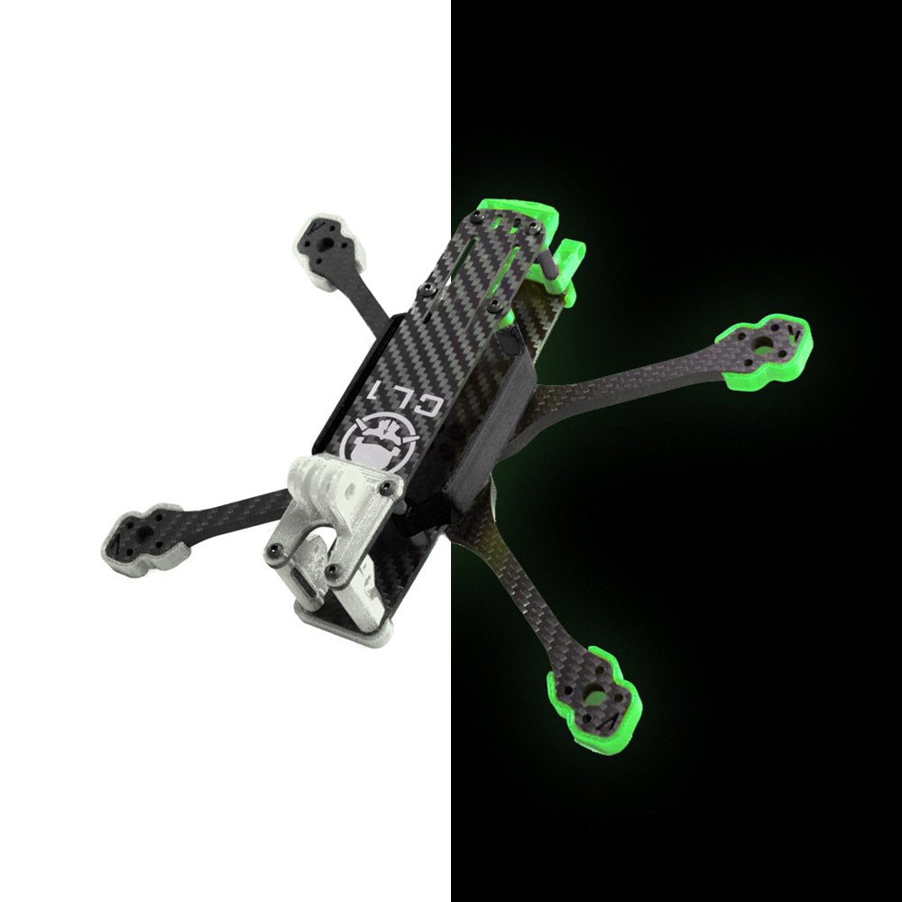 Rotor Riot Cl1-VS Transparent Glow In The Dark 3D Printed TPU Parts