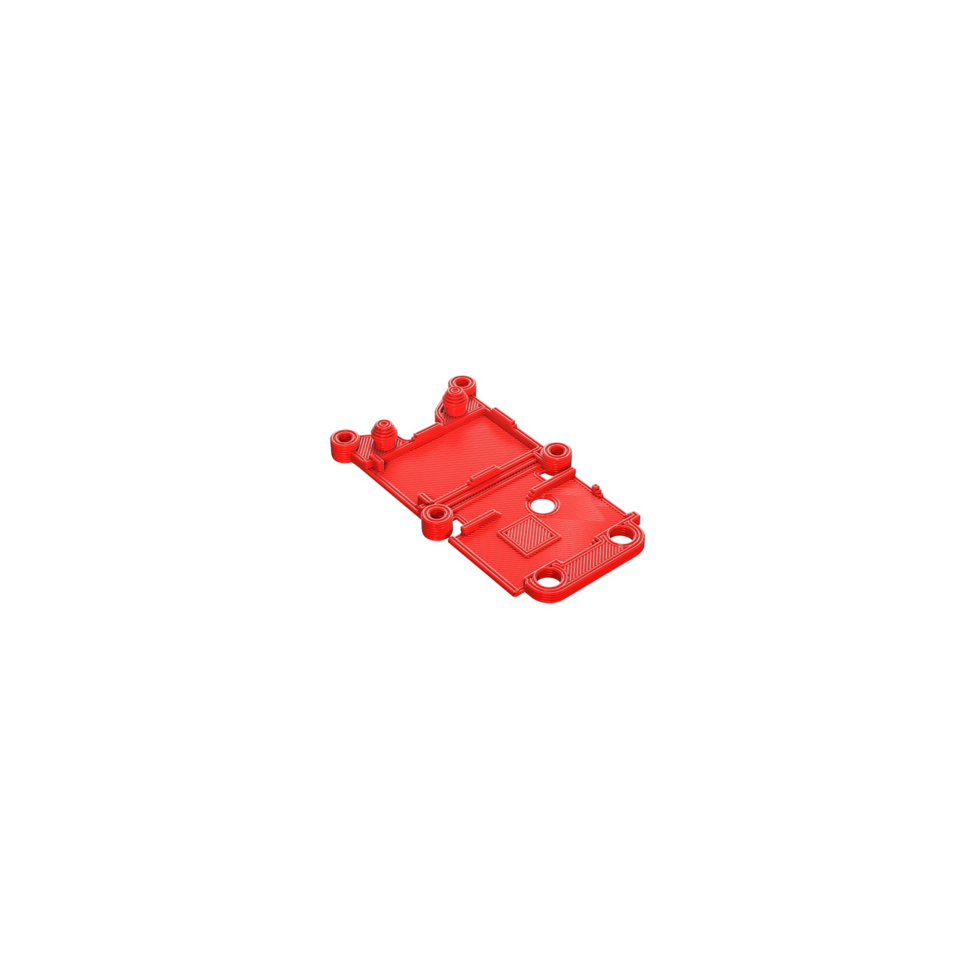 Crossfire 20 x 20 TPU Stack Mount 3D Printed Red