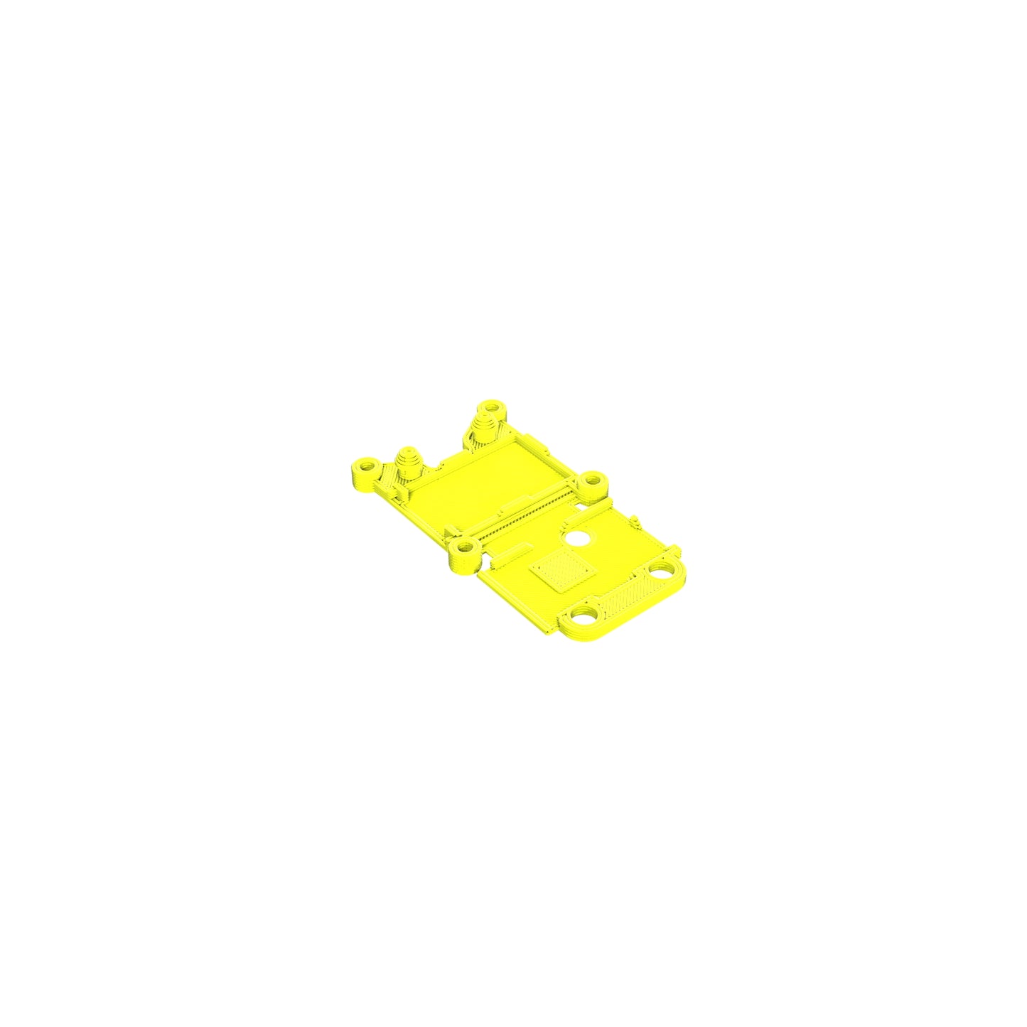 Crossfire 20 x 20 TPU Stack Mount 3D Printed neon Yellow