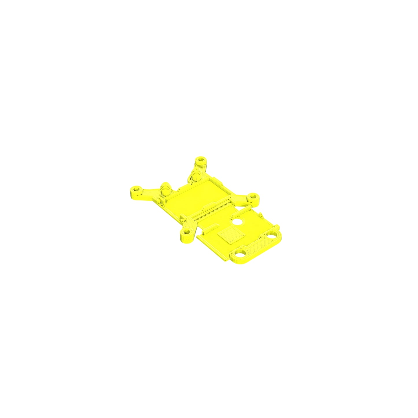 Crossfire 25 x 25 TPU Stack Mount 3D Printed Neon Yellow