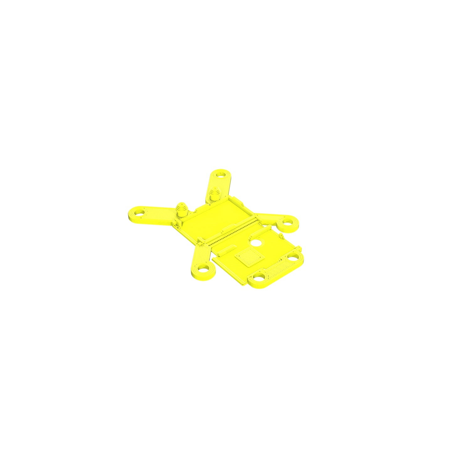 Crossfire 30 x 30 TPU Stack Mount 3D Printed Neon Yellow