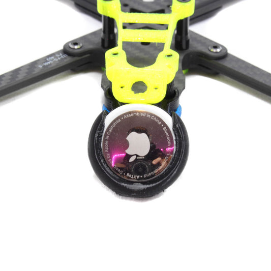 fpv drone apple airtag crossfire mount black on the drone