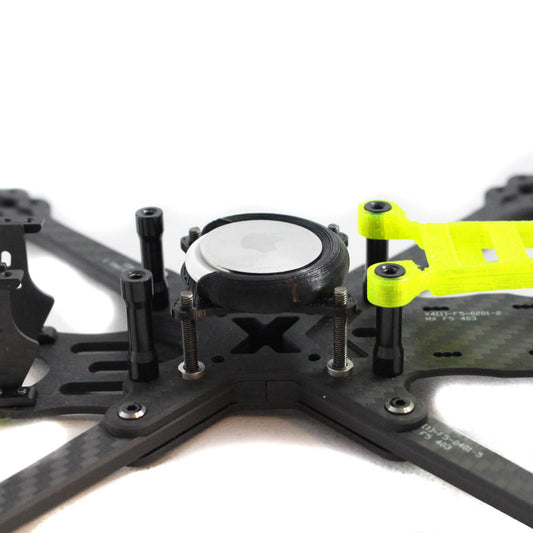 fpv drone apple  airtag stack mount black on the drone