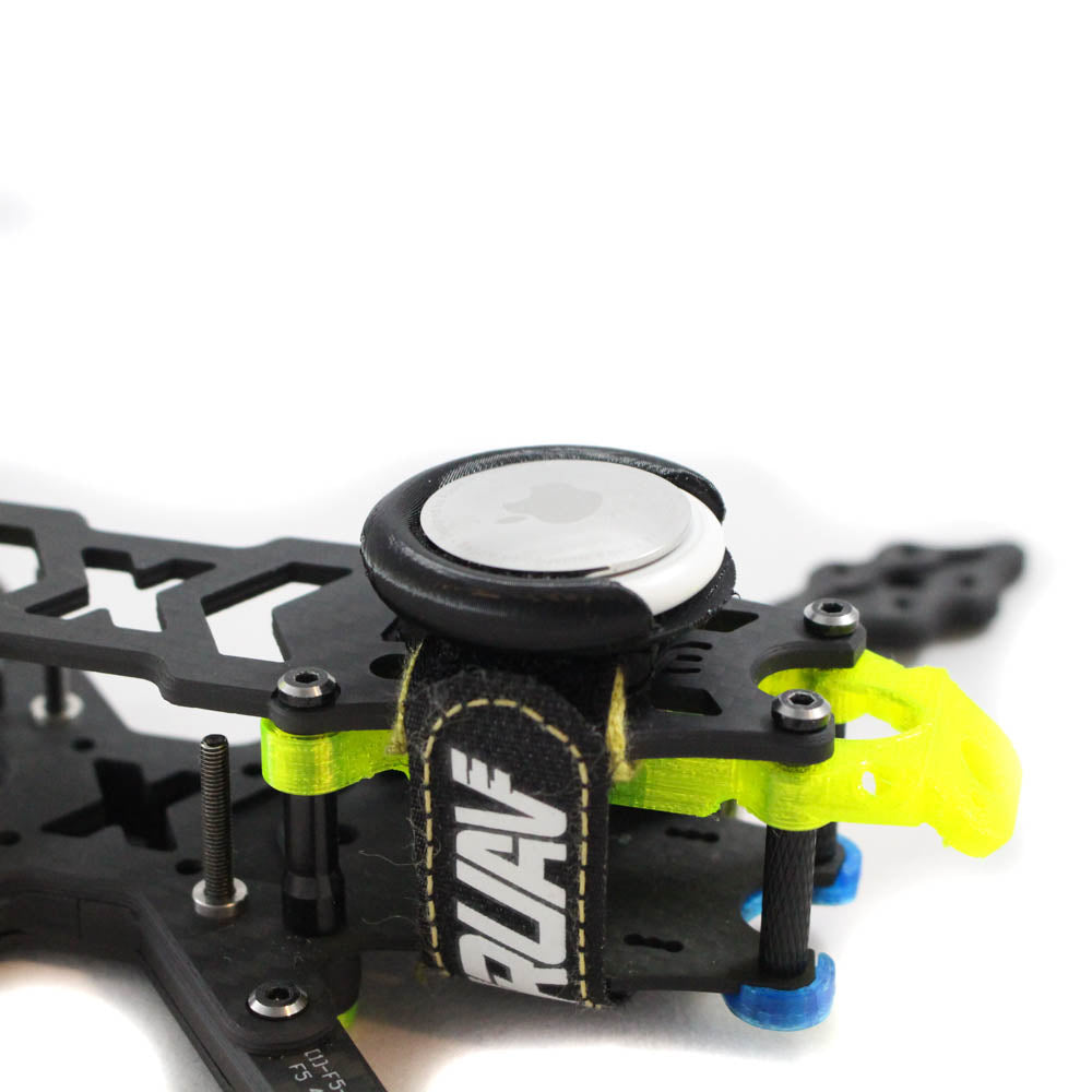 fpv drone apple airtag universal mount black on the drone